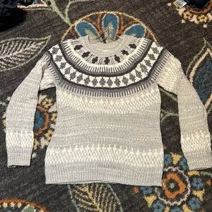 Lucky Brand Argyle Grey Sweater